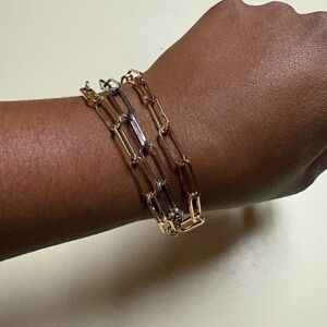 Elegant Two-Tone Chain Necklace